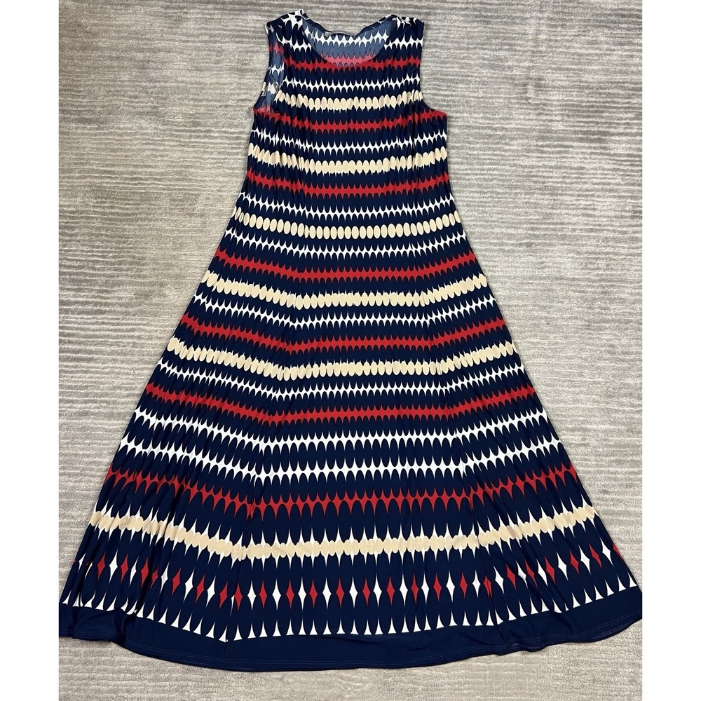 Danny and Nicole Dress Womens Small Multicolor Sleeveless Maxi Stretch Casual